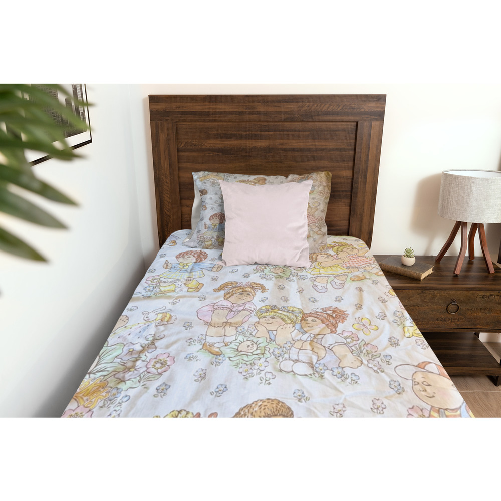 Vintage Kid's Cabbage Patch Complete Twin Sheet Set Circa 1983